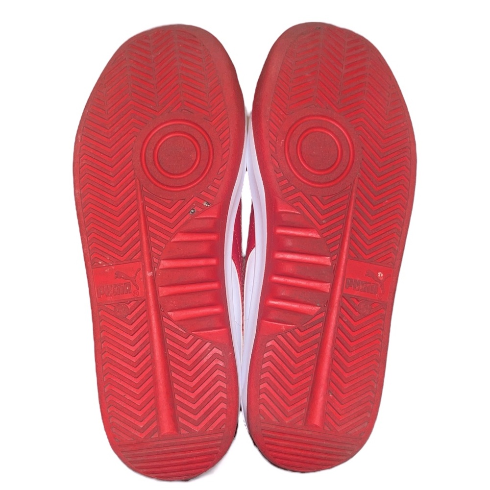 Puma Girls Retro Sneakers In White and Red - Picture 8 of 9